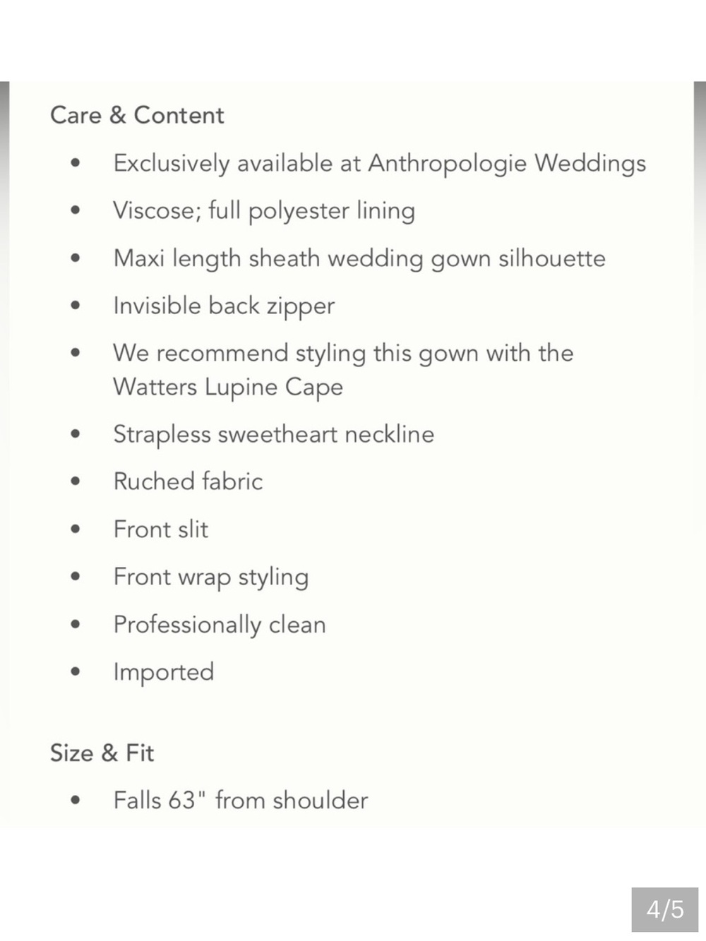 Watters Lupine Wedding Gown -NWT Unaltered - Picture 11 of 11